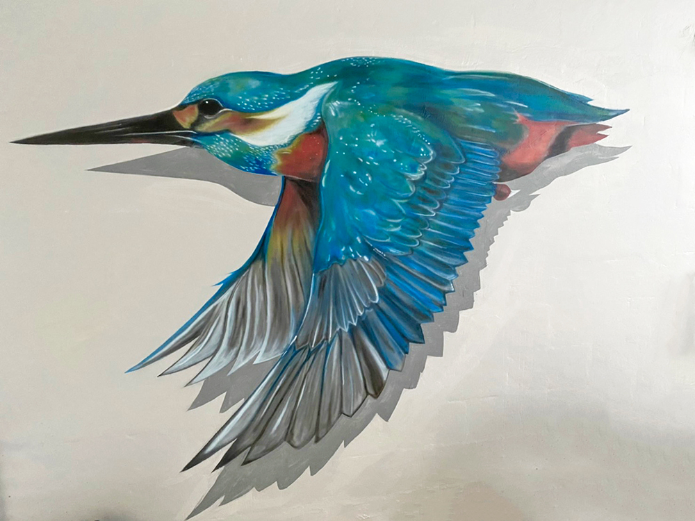 鳥の壁画